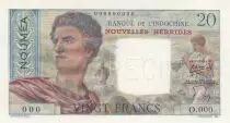 Neuen Hebriden 20 Francs Young farmer 1945 - Specimen - P.8as