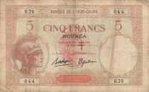 Neuen Hebriden 5 francs - ND (1941) - P.4b