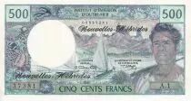 Neuen Hebriden 500 Francs Fisherman - Marquises Islands  - 1970 - Serial A.1 - XF - P.19a