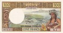 Neukaledonien 100 Francs Woman playing guitar - 1973 - Serial K.2 - AUNC - P.63b