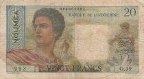 Neukaledonien 20 Francs - Young sheperd - ND (1954-58) - P.50b