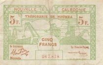 Neukaledonien 5 Francs - 15-06-1943 - Noum&eacute;a - P.58