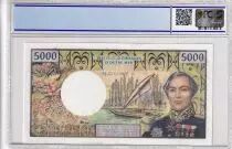 Neukaledonien 5000 Francs - Bougainville - Boat - Specimen - (ND 1975) - PCGS OPQ 63 - P.65bs
