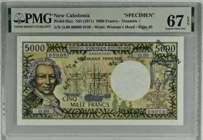 Neukaledonien 5000 Francs Bougainville - postel-Vinay - 1971