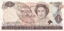 Neuseeland 1 Dollar - Elizabeth II - Fantail - ND (1985-1989) - P.169b