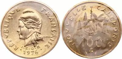 New Caledonia  100 Francs Marian - 1976  Essai
