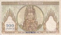 New Caledonia 100 Francs - Statue of Angkor - ND (1963) - Serial O.248 - P.42e