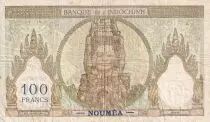 New Caledonia 100 Francs - Statue of Angkor - ND (1963) - Serial O.248 - P.42e