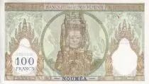 New Caledonia 100 Francs - Statue of Angkor - ND (1963) - Serial W.194 - P.42e