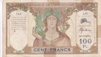 New Caledonia 100 Francs - Statue of Angkor - Specimen cancelled - ND (1937-1967) - Serial L.16 - P.42s