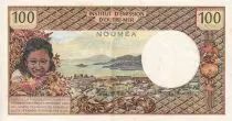 New Caledonia 100 Francs Woman playing guitar - 1971 - Serial X.1 - XF - P.63b