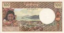 New Caledonia 100 Francs Woman playing guitar - 1973 - Serial K.2 - AUNC - P.63b