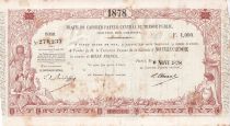 New Caledonia 1000 Francs - French colonial note - Sign. Chazal - 08-11-1878 - VF+