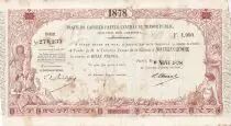 New Caledonia 1000 Francs - French colonial note - Sign. Chazal - 08-11-1878 - VF+