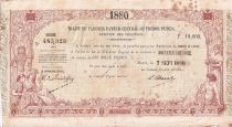New Caledonia 10000 Francs - French colonial note - Sign. Chazal - 07-09-1880 - VF