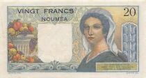 New Caledonia 20 Francs - Young sheperd - ND (1954-1958) - P.50b