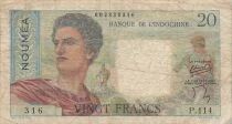 New Caledonia 20 Francs - Young sheperd - ND (1954-58) - P.50b