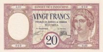 New Caledonia 20 Francs ND 1929, Specimen - UNC - P.37