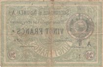 New Caledonia 20 Francs Nouméa - 01-09-1874 - Fine - P.3