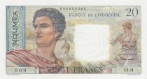 New Caledonia 20 Francs Young farmer - ND (1954) - Specimen - P.50