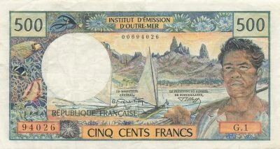 New Caledonia 500 Francs - ND (1969-92) - P.60a