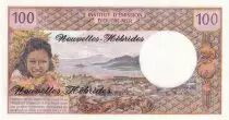 New Hebrides 100 Francs - Tahitian - ND (1977) - Serial U.1 - P.18D