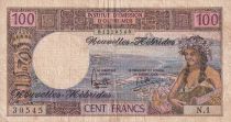 New Hebrides 100 Francs - Tahitienne - 1975 - Serial N.1 - F - P.18c