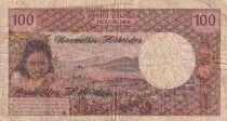 New Hebrides 100 Francs - Tahitienne - 1975 - Serial U.1 - VG to F - P.18c