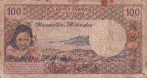 New Hebrides 100 Francs - Tahitienne - 1977 - Serial W.1 - VG to F - P.18d