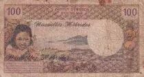 New Hebrides 100 Francs - Tahitienne - 1977 - Serial W.1 - VG to F - P.18d