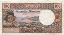 New Hebrides 100 Francs - Tahitienne - ND (1975) - P.18c