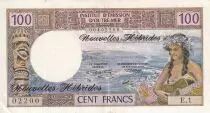 New Hebrides 100 Francs Tahitienne - 1970 - Serial E.1 - VF+ - P.18a