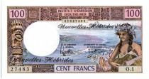 New Hebrides 100 Francs Tahitienne - 1975 serie O.1