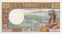 New Hebrides 100 Francs Tahitienne - 1977 - Serial A.1 - VF - P.18b