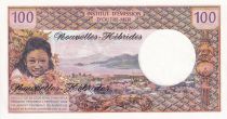 New Hebrides 100 Francs Tahitienne Faulted - 1977 - Serial J.1 - UNC - P.18d