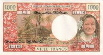New Hebrides 1000 Francs - Tahitian - Stag - ND (1975) - Serial L.1 - P.20b