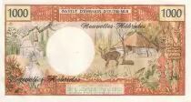 New Hebrides 1000 Francs - Tahitian - Stag - ND (1975) - Serial L.1 - P.20b