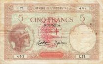 New Hebrides 5 francs - ND (1941) - P.4b