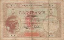 New Hebrides 5 Francs - ND (1941) - P.4b