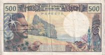 New Hebrides 500 Francs -  Fisherman - Marquises Islands - 1970 - Serial D.1 - F+ - P.25a