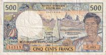 New Hebrides 500 Francs -  Fisherman - Marquises Islands - 1992 - Serial C.005 - F+ - P.1a