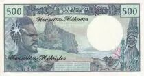 New Hebrides 500 Francs Fisherman - Marquises Islands  - 1970 - Serial A.1 - XF - P.19a