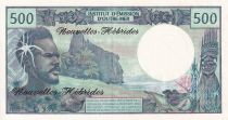 New Hebrides 500 Francs Fisherman - Marquises Islands  - 1970 - Serial B.1 - AUNC - P.19a