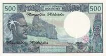 New Hebrides 500 Francs Fisherman - Marquises Islands  - 1970 - Serial B.1 - AUNC - P.19a