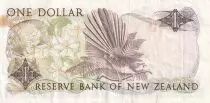 New Zealand 1 Dollar - Elizabeth II - Fantail - ND (1985-1989) - Serial AKS - P.169b