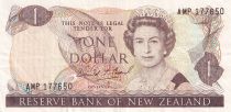 New Zealand 1 Dollar - Elizabeth II - Fantail - ND (1989-1992) - Serial AMP - P.169c