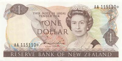 New Zealand 1 Dollar - Elizabeth II - ND (1981-85) - Replacement - P.169a
