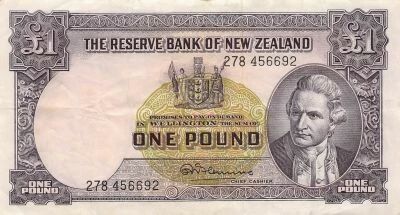 New Zealand 1 Pound - James Cook - ND (1960-67) - P.159d