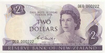 New Zealand 2 Dollars - Elizabeth II - ND (1968-75) - P.164b