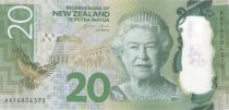 New Zealand 20 Dollars - Elizabeth II - Karearea - 2016 - Serial AX - Polymer - P.193